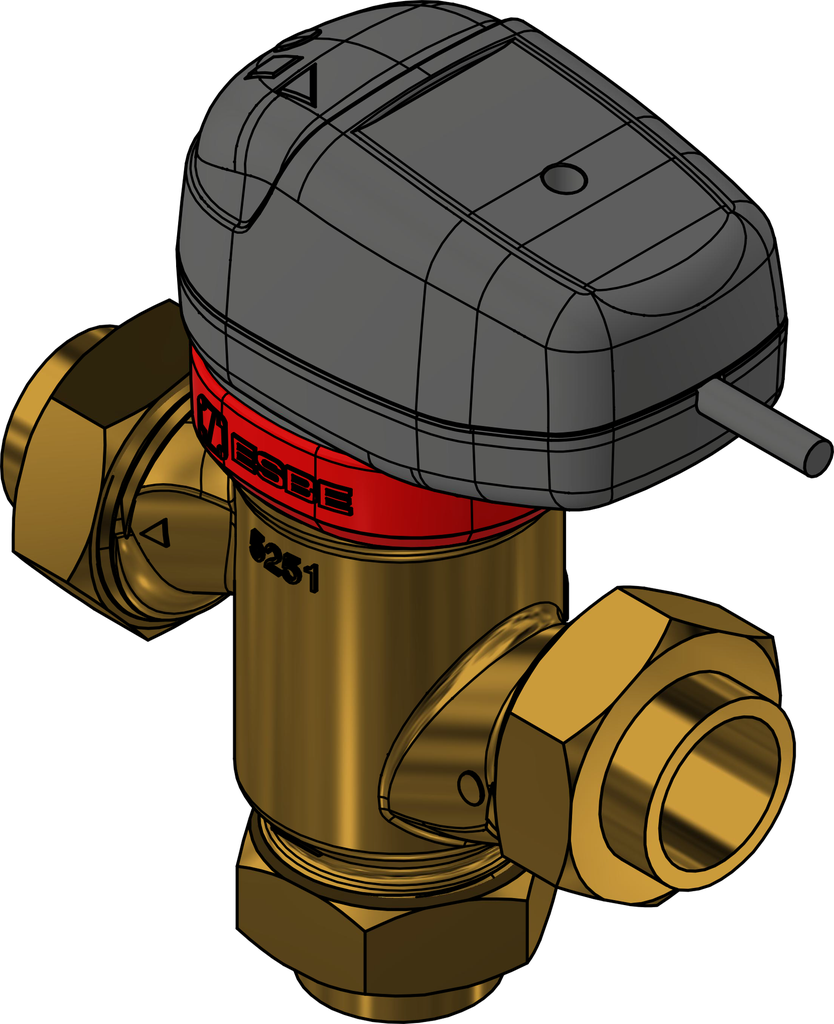 Qbooster ESBE 3-wegklep CV/tap SLB135